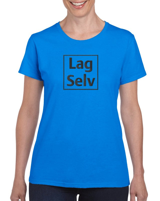 Heavyweight Dame Crewneck T-skjorte for Eget Broderi - Design Din Egen
