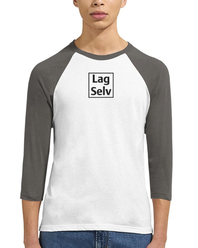 Lag din egen Unisex Raglan T-skjorte med 3/4 ermer | Med Eget Broderi