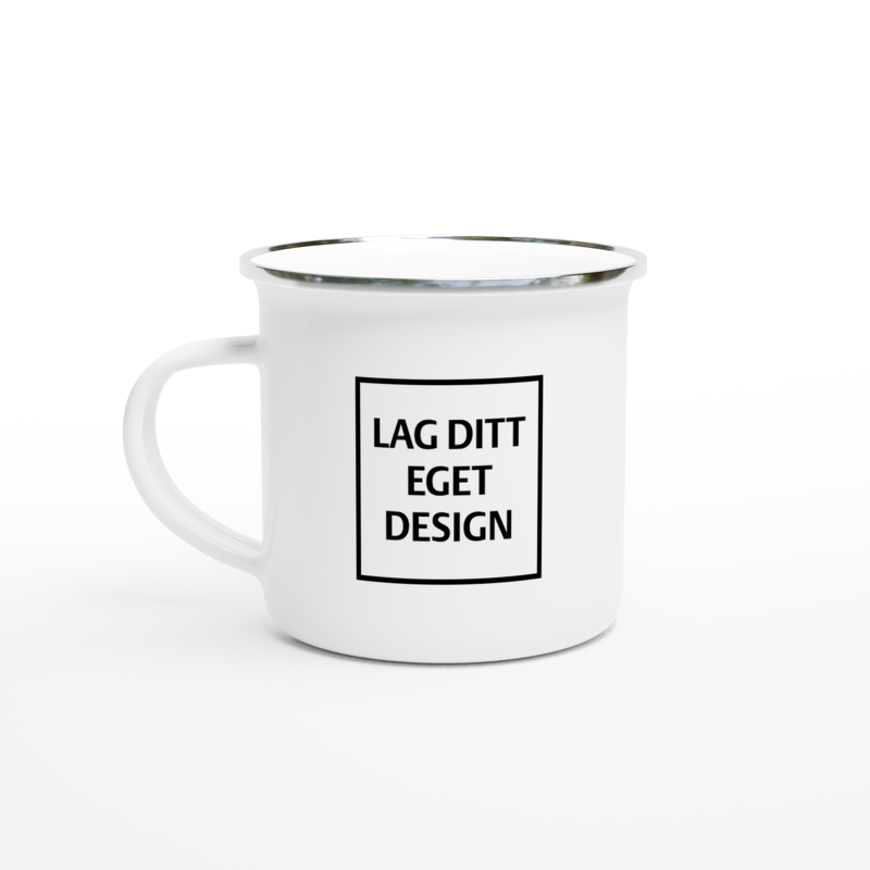Klassisk Emaljekopp 12oz for Tur | Eget Trykk