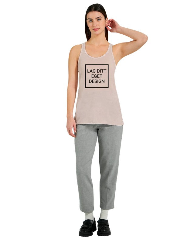 Design din egen Flowy Racerback Tank Top med personlig trykk | Dame singlet