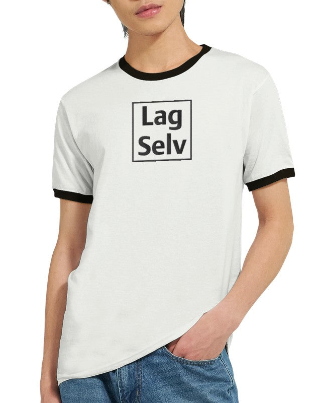 Unisex Ringer T-skjorte med Broderi - Design Din Egen