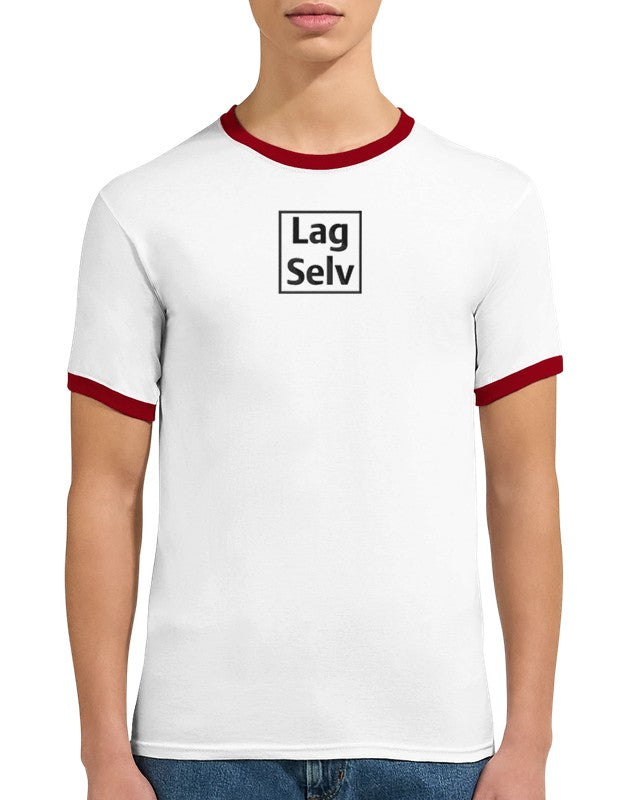 Unisex Ringer T-skjorte med Broderi - Design Din Egen