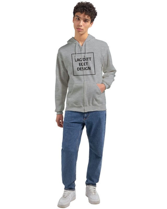 Personlig Hettejakke med Glidelås | Lag Din Egen Zip Hoodie med Eget Trykk