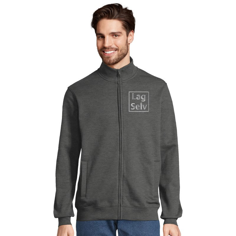Tilpasset Hel Glidelås Genser med Broderi | Design Din Egen Unisex Genser
