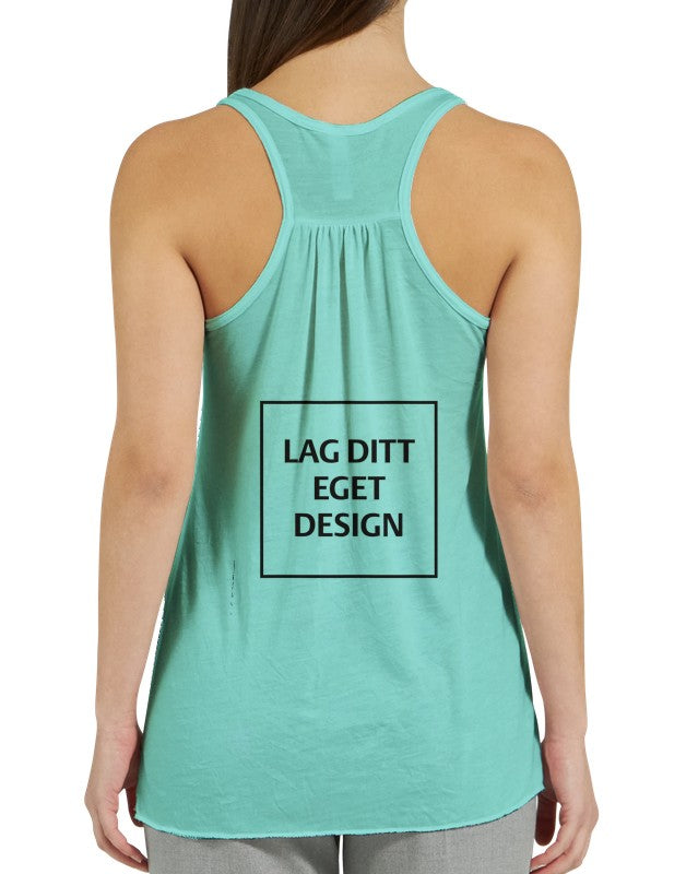 Design din egen Flowy Racerback Tank Top med personlig trykk | Dame singlet