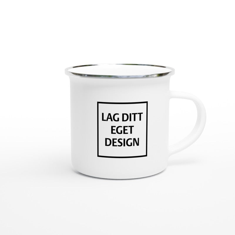 Klassisk Emaljekopp 12oz for Tur | Eget Trykk