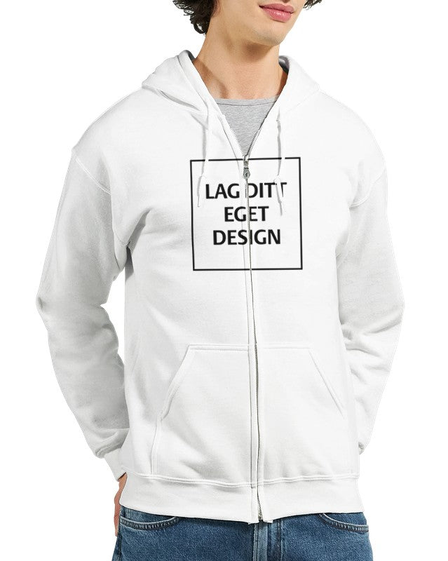 Personlig Hettejakke med Glidelås | Lag Din Egen Zip Hoodie med Eget Trykk