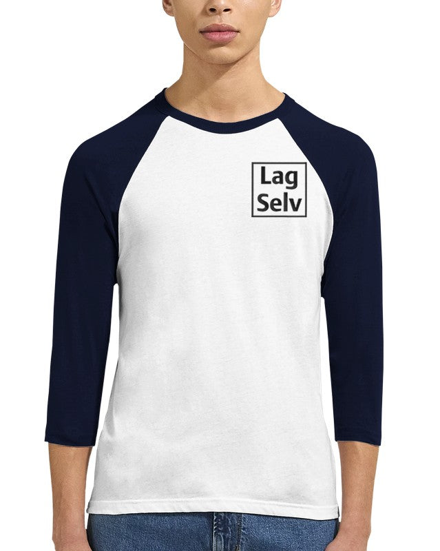 Lag din egen Unisex Raglan T-skjorte med 3/4 ermer | Med Eget Broderi