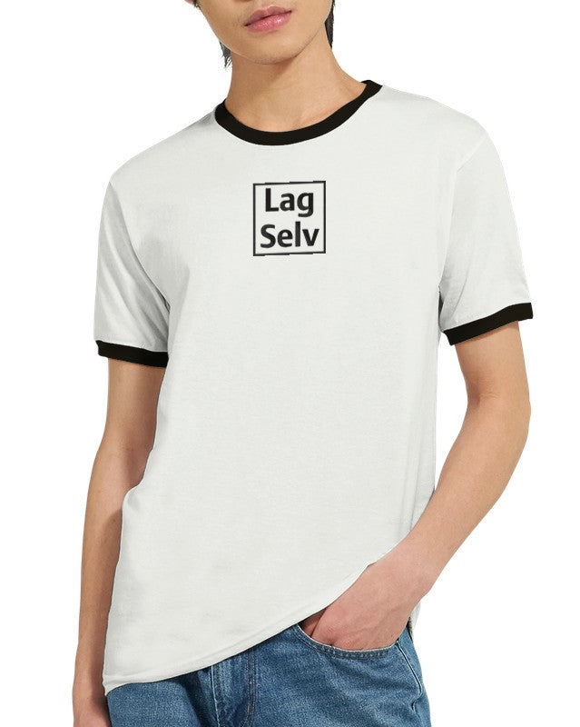 Unisex Ringer T-skjorte med Broderi - Design Din Egen