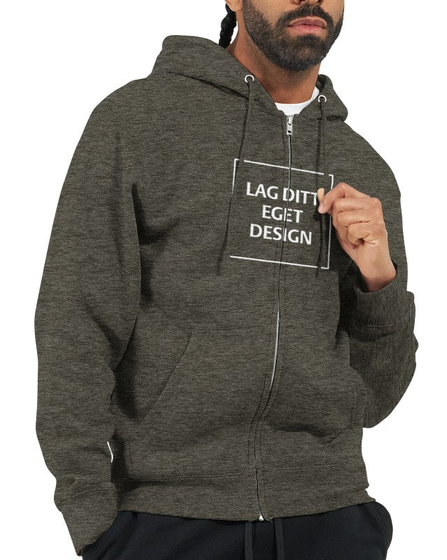 Hettejakke med eget trykk | Design din personlige zip hoodie | Custom Hoodie Norge
