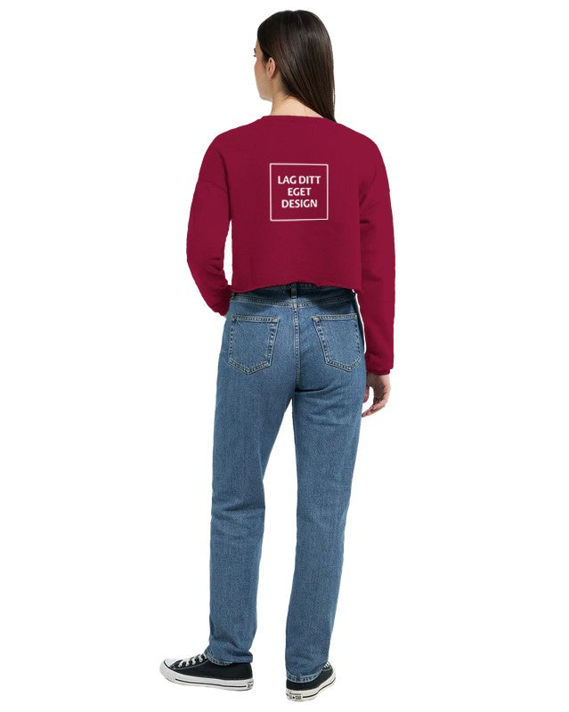 Design din egen Cropped Sweatshirt Dame | Personlig Genser med Trykk
