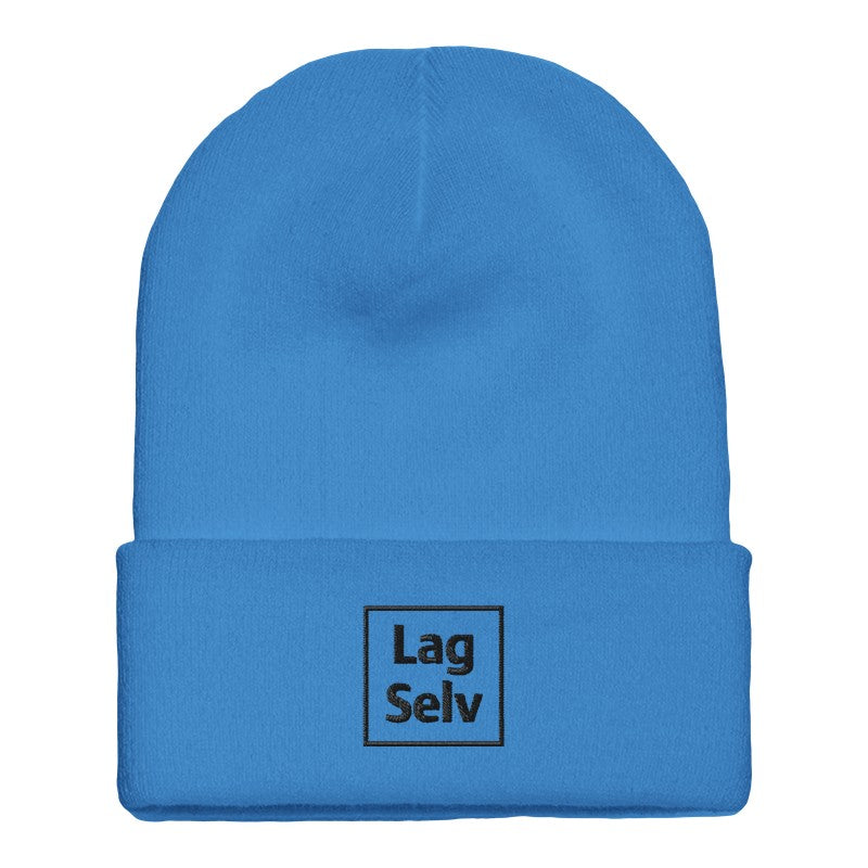 Klassisk Ribbestrikket Lue med Broderi | Design din egen lue