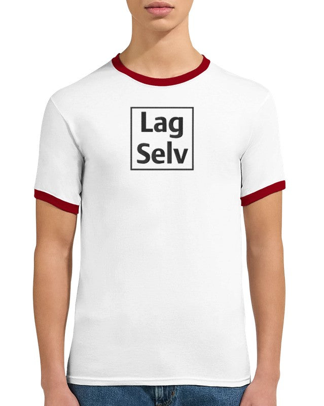 Unisex Ringer T-skjorte med Broderi - Design Din Egen