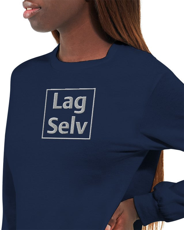 Personlig Unisex Langermet T-skjorte med Broderi – Design Din Egen