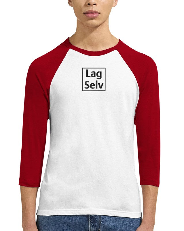 Lag din egen Unisex Raglan T-skjorte med 3/4 ermer | Med Eget Broderi