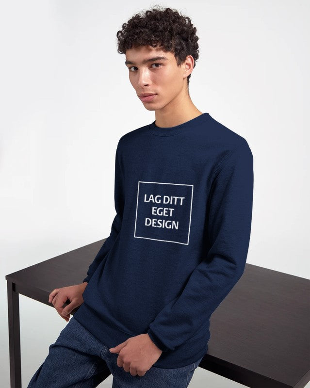 Design din egen premium crewneck genser med unikt trykk