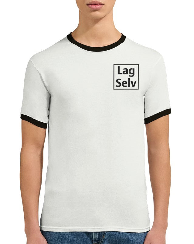 Unisex Ringer T-skjorte med Broderi - Design Din Egen