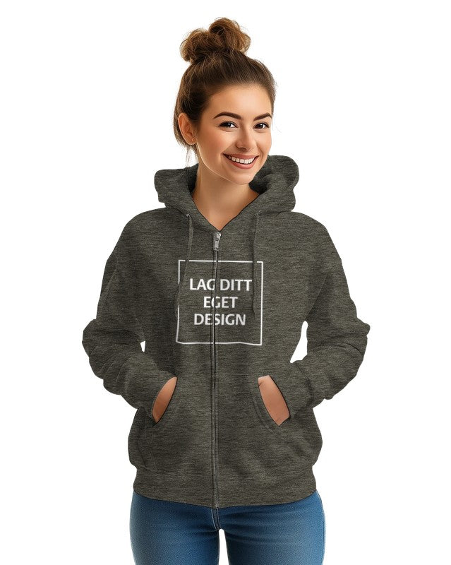 Hettejakke med eget trykk | Design din personlige zip hoodie | Custom Hoodie Norge