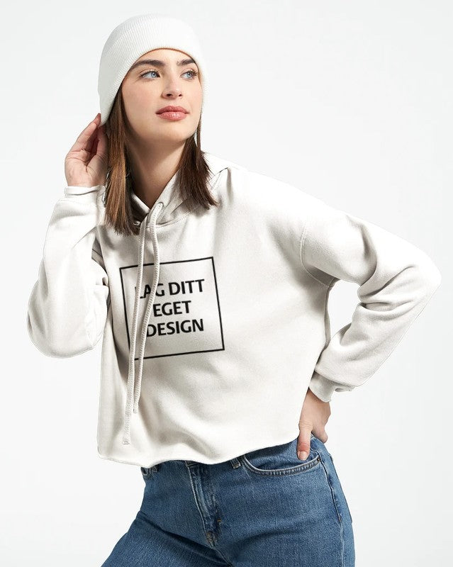 Dame Cropped Hettegenser med Eget Trykk | Skap Din Unike Stil